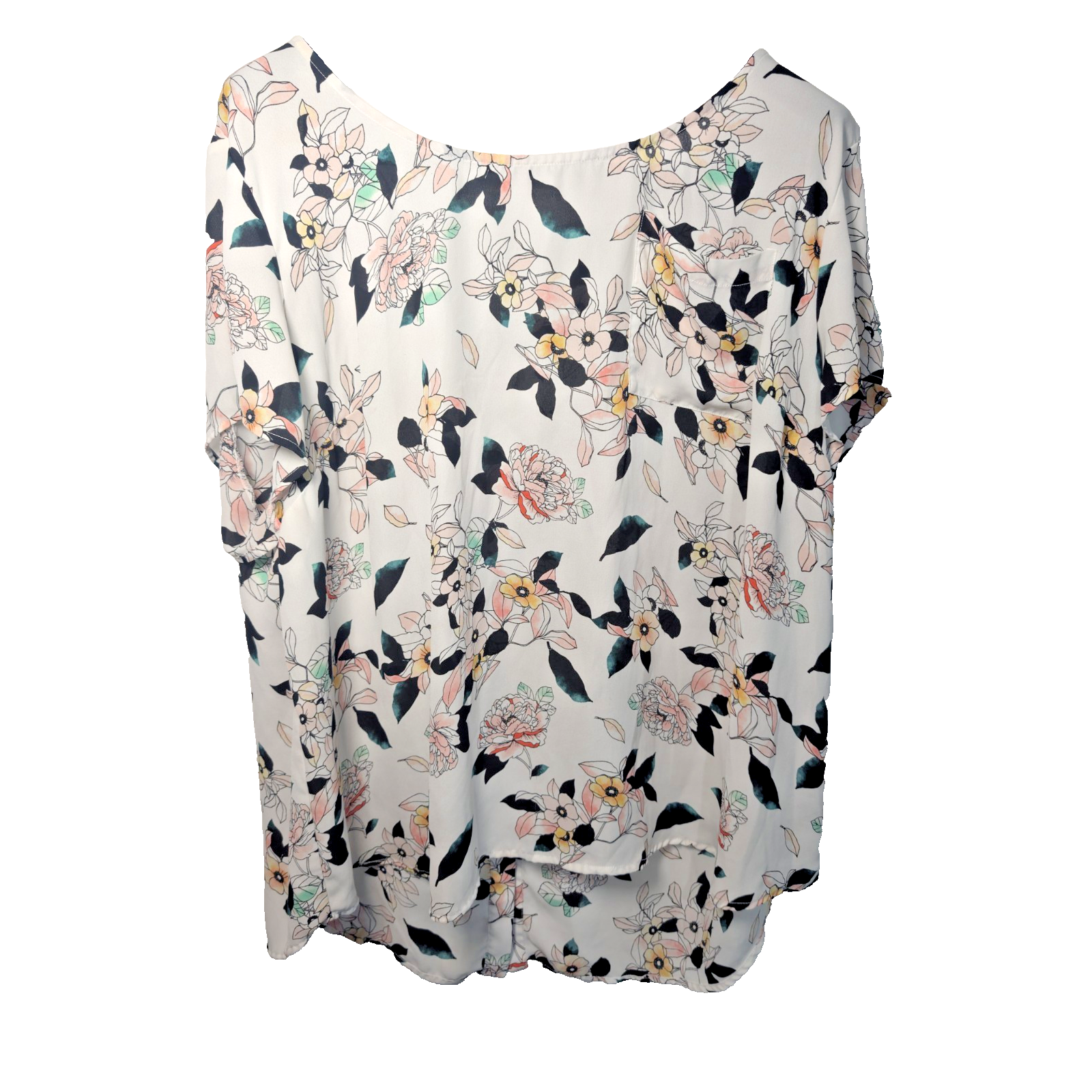 Torrid Blouse Shirt Top Women's Size 3x Floral Tunic Artsy * Bloom Cottagecore